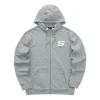 Giacca con cappuccio e zip della serie casual colorata “Grey White”