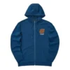 Giacca con cappuccio e zip della serie Colorful Casual “Blue Orange”