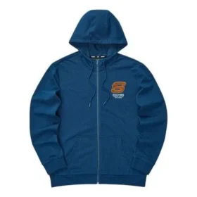Giacca con cappuccio e zip della serie Colorful Casual “Blue Orange”