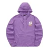 Giacca con cappuccio e zip della serie Colorful Casual “Viola-Bianco”