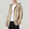 Giacca con cappuccio e zip integrale “Tan”