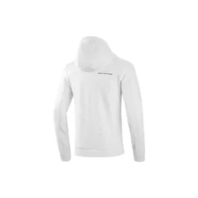 Giacca con cappuccio e zip integrale “White Black”