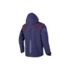 Giacca con cappuccio in tessuto “Navy Burgundy”