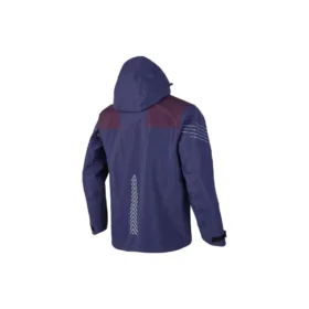 Giacca con cappuccio in tessuto “Navy Burgundy”
