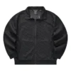 Giacca con colletto con zip in rilievo a stampa integrale “Black White”