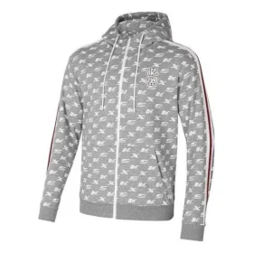 Giacca in maglia a maniche lunghe con stampa SKX “Grigio Blu Bianco”