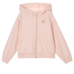 Giacca in maglia con stampa di lettere della serie Casual “Pink”