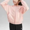 Giacca in maglia con stampa di lettere della serie Casual “Pink”