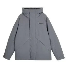 Giacca in piuma casual a tinta unita della serie Stroll “Grigio”