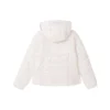 Giacca in piuma con cappuccio ripiegabile “White Black”