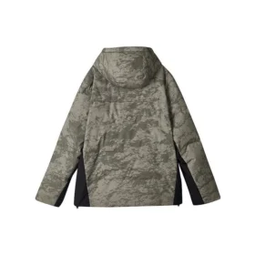 Giacca in piuma con cappuccio Water Repellent della serie Lifestyle “Verde oliva Nero”