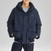 Giacca in piuma con cappuccio, Waterproof e calda della serie Lifestyle “Nera”
