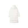 Giacca in piuma lunga casual con cappuccio “White”