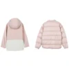 Giacca reversibile con cappuccio e zip a blocchi di colore “Rosa Bianco”