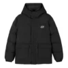 Giacca sportiva casual in piuma con cappuccio “Nero Bianco Verde”