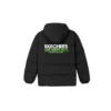 Giacca sportiva casual in piuma con cappuccio “Nero Bianco Verde”