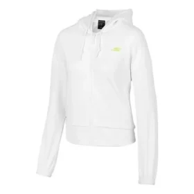 Giacca sportiva con cappuccio e zip in maglia con stampa del logo della serie sportiva “White”
