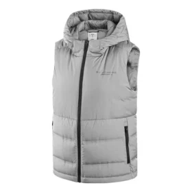 Gilet casual in piuma con cappuccio “Grey”