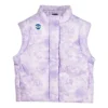 Gilet casual in piuma “Viola e bianco”