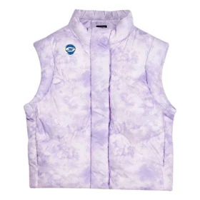 Gilet casual in piuma “Viola e bianco”