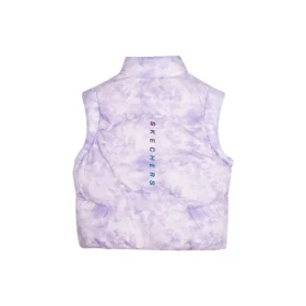 Gilet casual in piuma “Viola e bianco”
