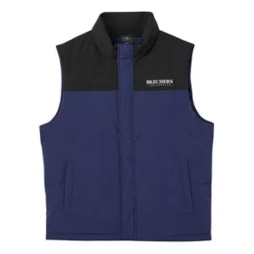 Gilet imbottito con colletto alto e piccolo logo patchwork “Multi-Color”