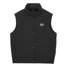 Gilet imbottito con stampa a lettere “Black Purple Pink”