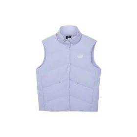 Gilet imbottito con stampa a lettere “Black Purple Pink”