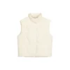 Gilet in piuma con cappuccio e collo alto “Black Blue White”
