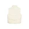 Gilet in piuma con cappuccio e collo alto “Black Blue White”