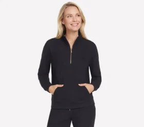 GO LUXE Rib con zip a 1/4