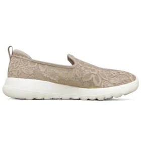 Go Walk Joy Slip On “Beige White”
