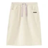 Gonna casual ampia in maglia con coulisse della serie Lifestyle “Bianco”