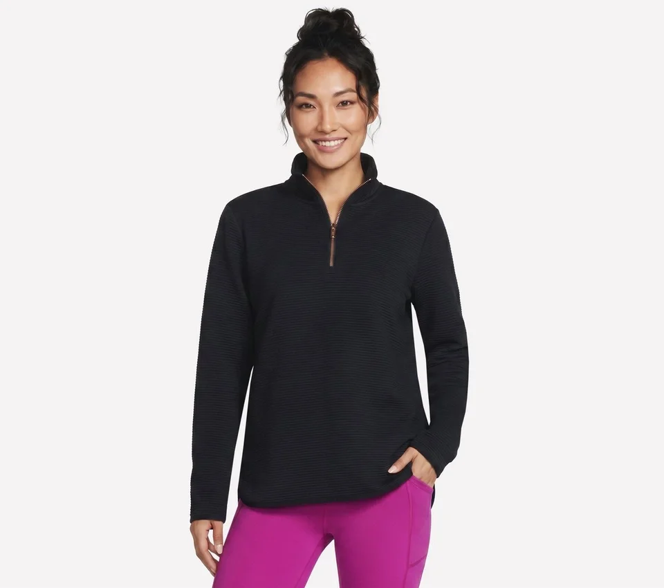 Maglia morbida Ottoman con zip a 1/4 Maglia morbida Ottoman con zip a 1/4