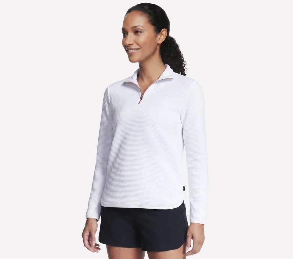 Maglia morbida Ottoman con zip a 1/4 Maglia morbida Ottoman con zip a 1/4