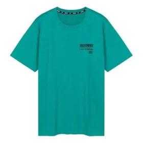 Maglia Skechers da uomo a maniche corte con collo rotondo, blu