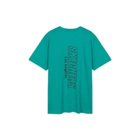 Maglia Skechers da uomo a maniche corte con collo rotondo, blu