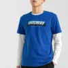 Maglietta a maniche corte da uomo Skechers con stampa, blu
