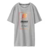 Maglietta a maniche corte in maglia Skechers da uomo con stampa LOGO a colori contrastanti Grigio