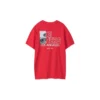 Maglietta a maniche corte Skechers Printing S Knit da uomo, rosso racing