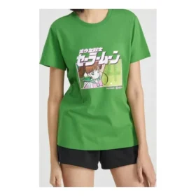 Maglietta a maniche corte verde Sailor Moon Crossover SS20