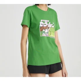 Maglietta a maniche corte verde Sailor Moon Crossover SS20