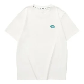Maglietta casual con stampa di lettere “Bianco Blu”