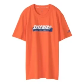 Maglietta Skechers da uomo a maniche corte con stampa, rossa