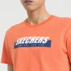 Maglietta Skechers da uomo a maniche corte con stampa, rossa