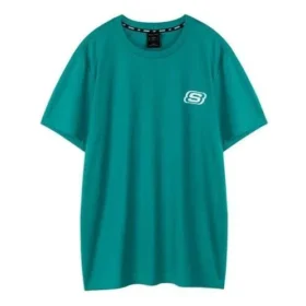 Maglietta Skechers da uomo con stampa, maniche corte, verde