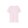 Maglietta sportiva casual a maniche corte con collo rotondo rosa