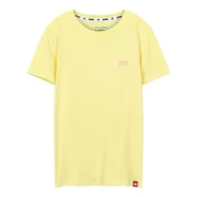 Maglietta sportiva casual a maniche corte con stampa sfocata Giallo