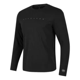 Maglietta sportiva casual a maniche lunghe in tinta unita “Black”