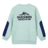 Maglione a maniche lunghe con stampa “Teal Blue”
